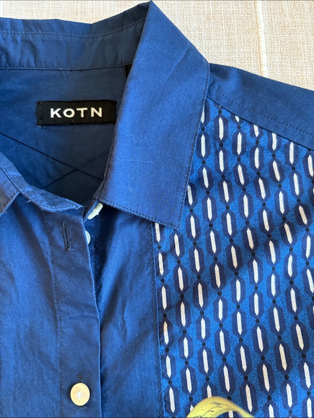 KOTN Geometric Panel Button-Up Shirt M - Picture 10 of 12